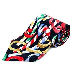 Candy Cane Holiday Themed Neck Tie